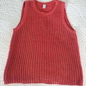 Old Navy Sweater Vest Coral Loose Knit ~NWT ~M TALL